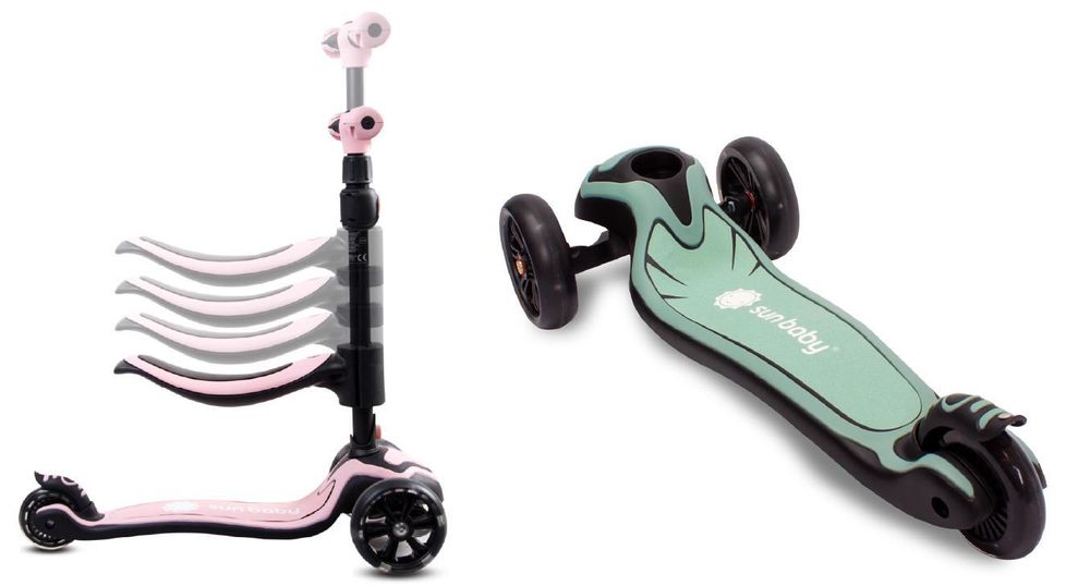 Monopattino per bambini Monopattino per bambini a tre ruote con ruote a LED Freni posteriori a 2 ruote Altezza regolabile fino a 50 kg di portata Turchese