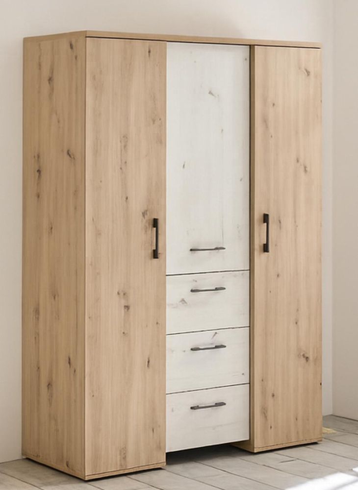 Micha – 2-teiliges Babymöbel-Set mit Wickelkommode und großem Kleiderschrank