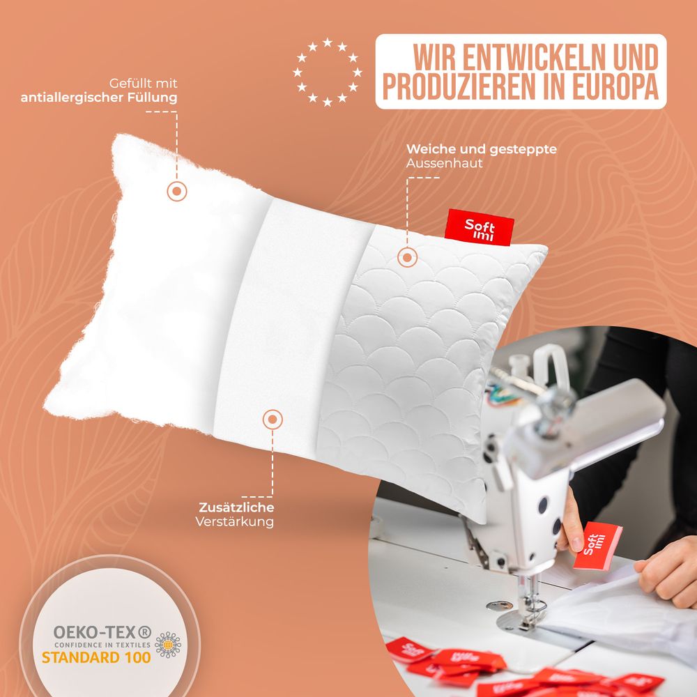 Das Kissen ist weich und sehr elastisch.