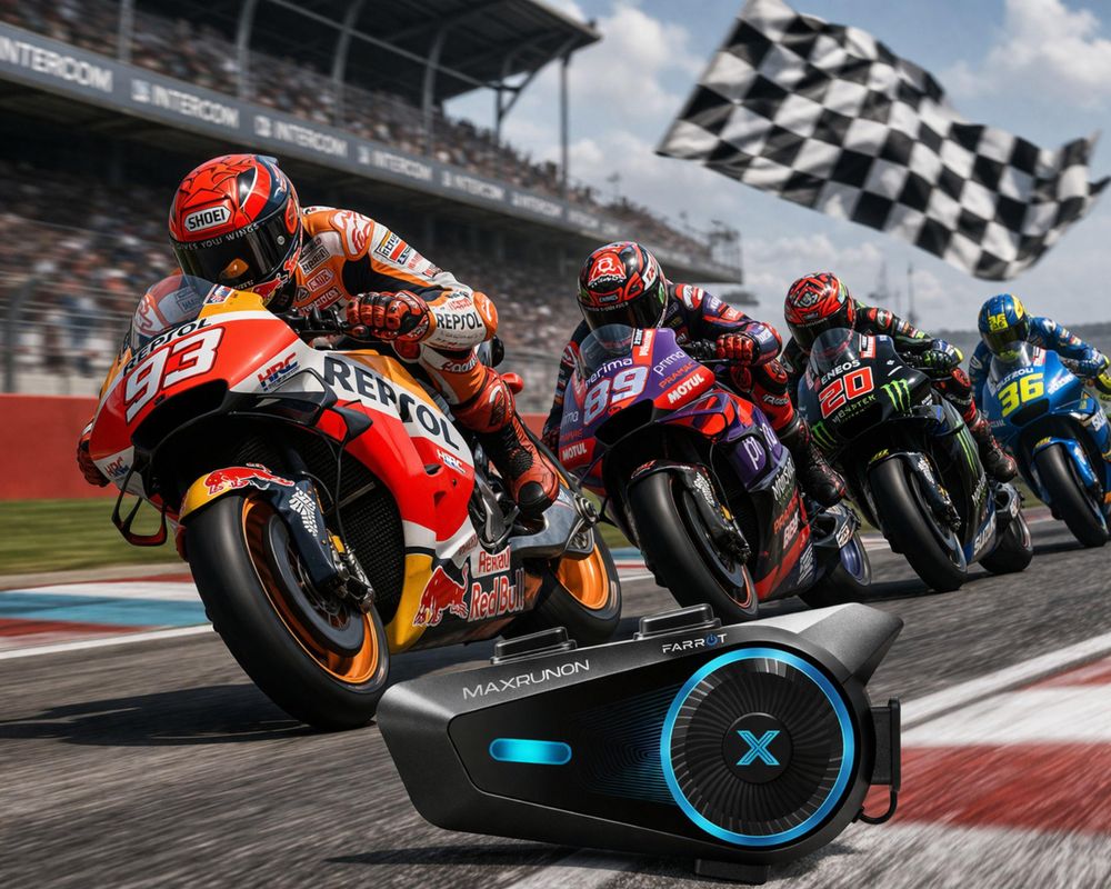 FARROT D10 MAXRUNON interkom pre vodiča, spolujazdca a jazdu v skupine motocyklistov