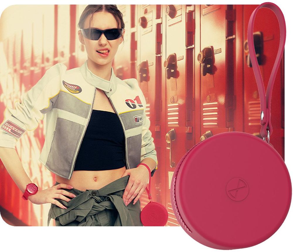 Forever Colorum CW-300 Smartwatch Tracker impermeabile IP68 Multi-Sport Funzione Bluetooth, Notifiche da App, Controllo Musica per Android iOS Magenta