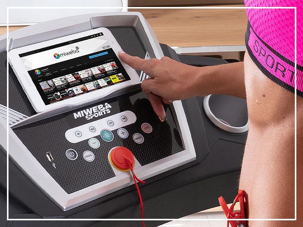 Miweba Sports Laufband | Heimtrainer Elektrisch - Fitnessgerät - Klappbar -  LCD-Display - Tablet Halterung -  Hometrainer bis 16 km/h - Schwarz