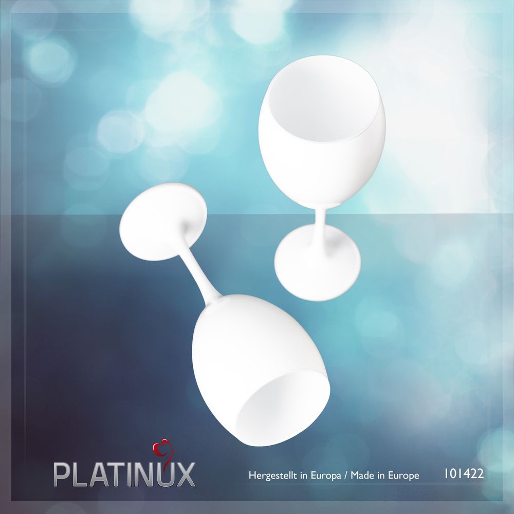 PLATINUX Weiße Weingläser Set 6 Teilig 130ml (max. 320ml) aus Glas Getränkeglas Weißweingläser Rotweingläser Trinkglas