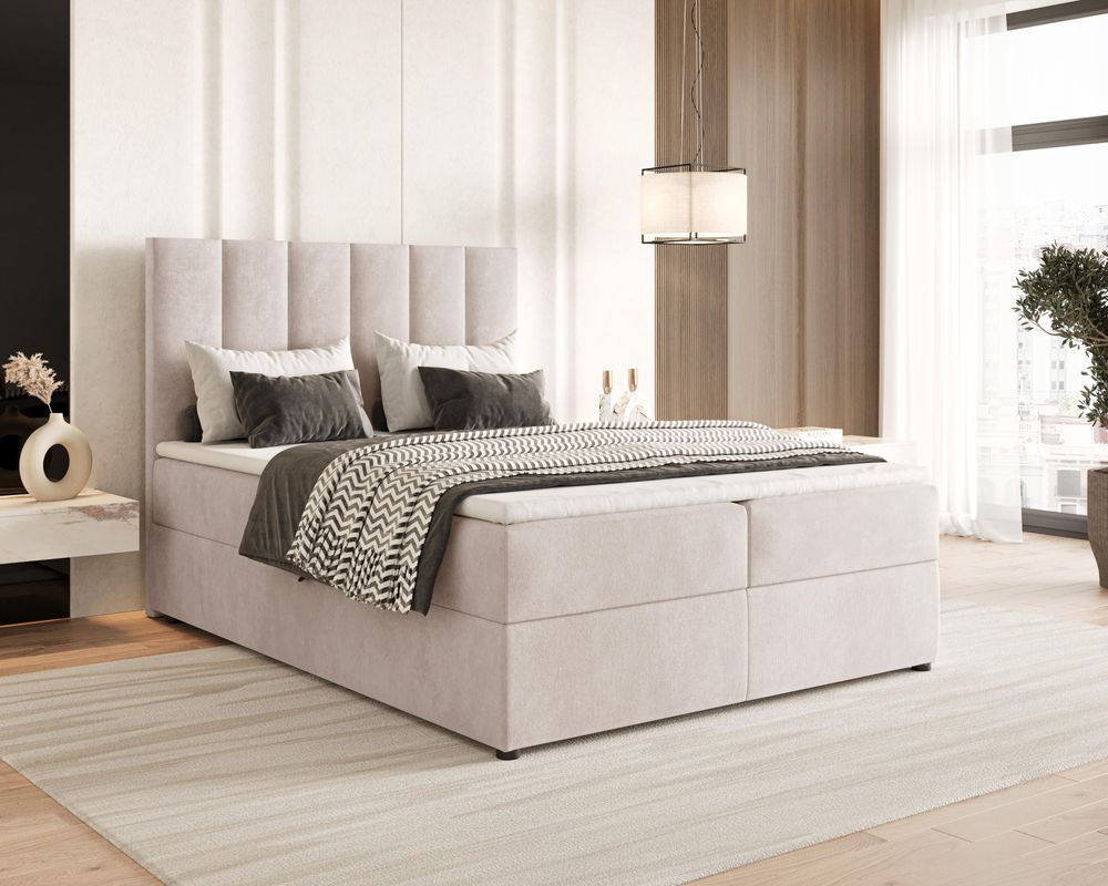 The image shows visualization of Jasmine 21 Beige bed color