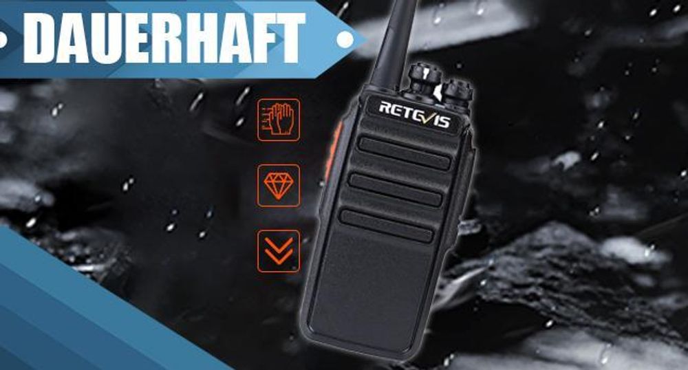 Retevis RT24 Funkgeräte set, Walkie Talkie mit Headset, PMR446, 16 Kanäle CTCSS/DCS, Funkgerät mit Headset, Two Way Radio für Shule, Sicherheit, Baustelle, Nothilfe usw.(10 Stück)