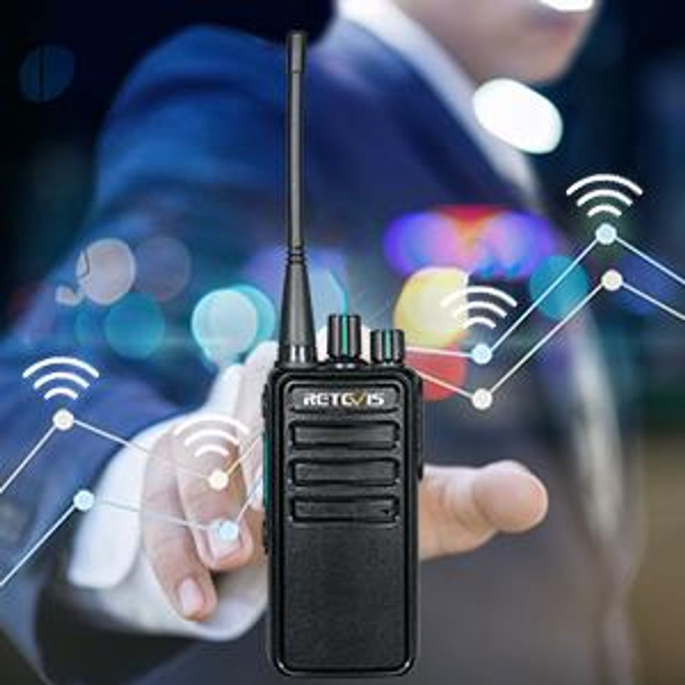 Retevis RB629 Funkgeräte mit Headset, PMR446 walkie talkie mit Drahtloser Klonfunktion, Notfallalarm, VOX, 1100mAh, für Schulen Sicherheit Camping