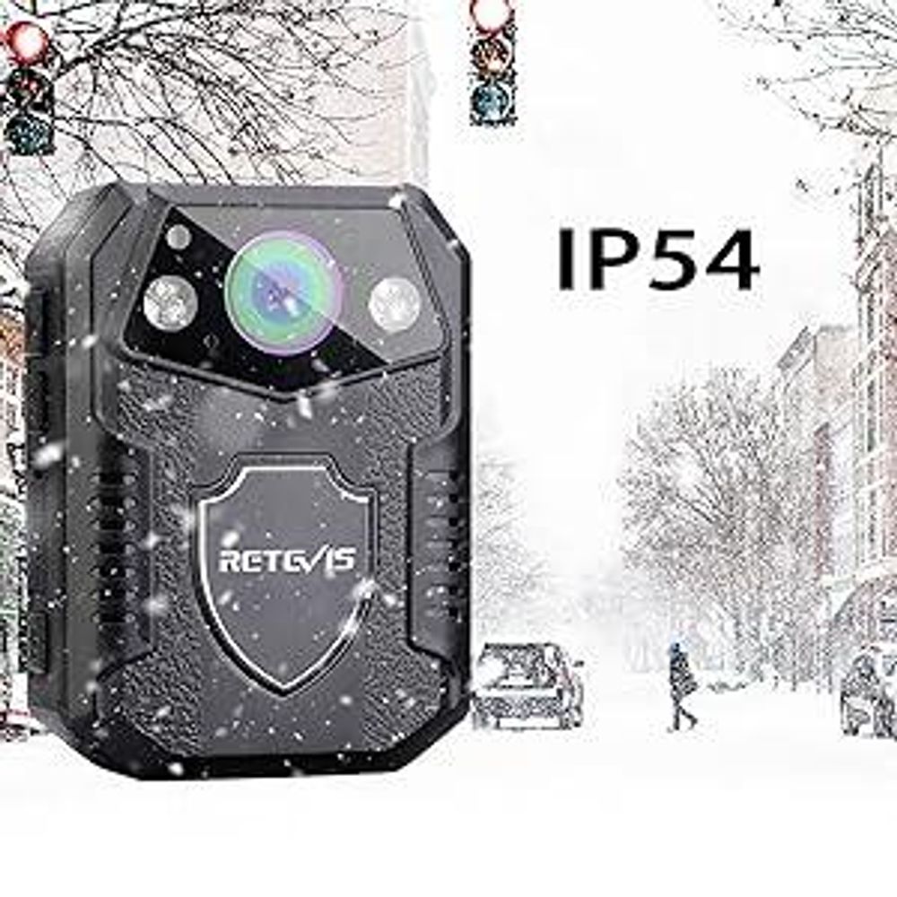 Retevis RT77 Körper Kamera Mini HD 1080P 21MP Polizeikamera getragen Videokamera 150°Blickfeld Sicherheit IR Nachtsicht 2650mAh IP54 Body-Cam(16GB)