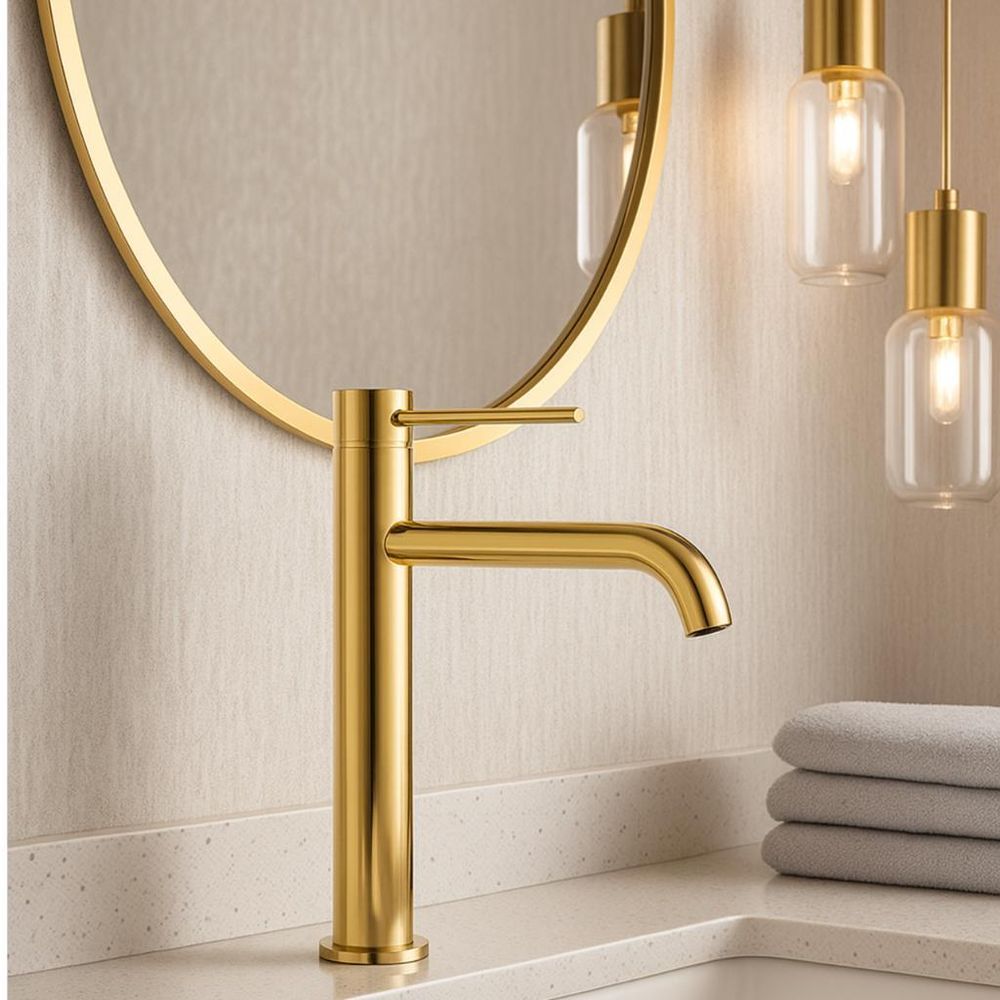 Waschbeckenarmatur mit Einhebelbedienung in modernem Badezimmer Design