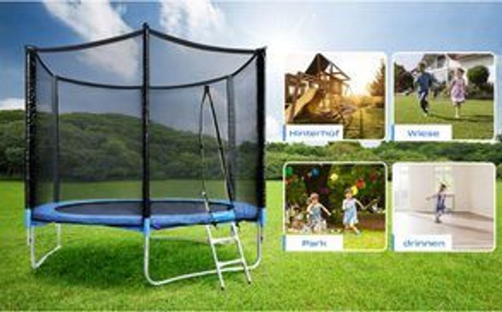 Gartentrampolin Trampolin Outdoor Ø183cm Sicherheitsnetz Kindertrampolin