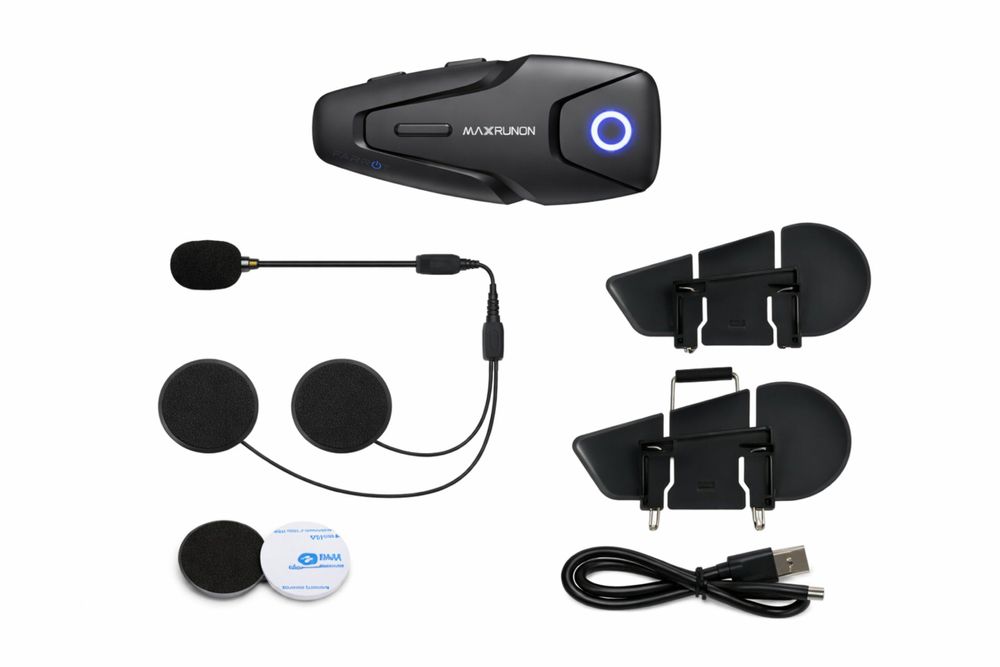 interfono moto set 2 pezzi farrot rider x2 contenuto