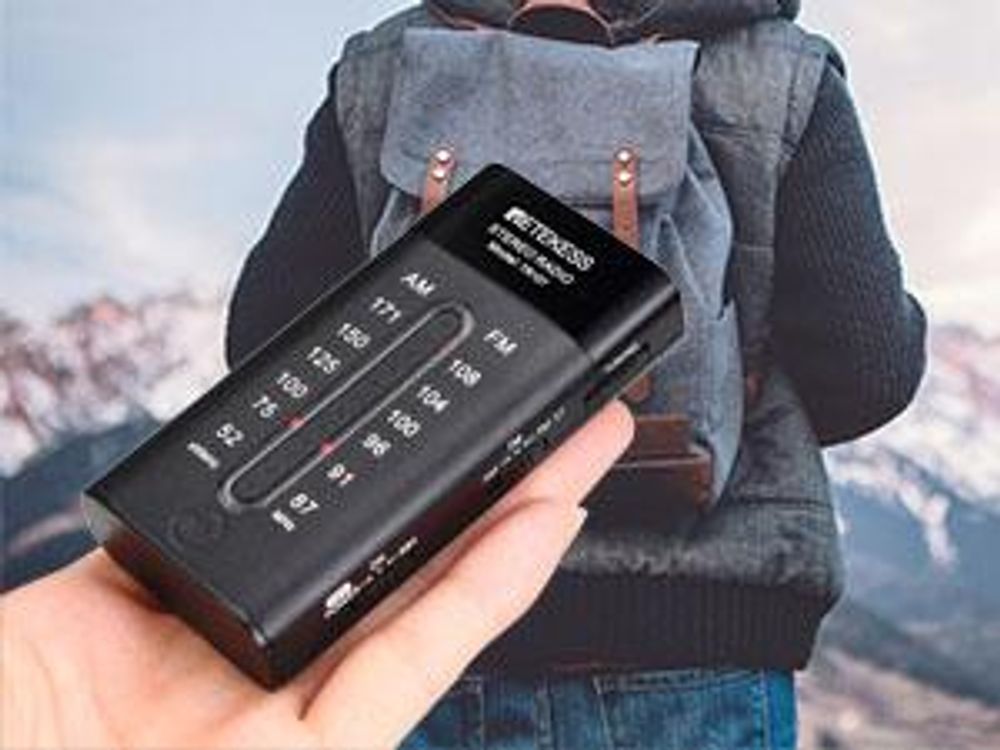 Retekess TR107 Tragbares mini Radio, FM AM-Taschenradio mit Kopfhörer, FM-Stereo, Tragbarer Radio, Transistorradio-Analog, Zeigerabstimmung, AAA-Batterie, zum Gehen, Joggen, Reisen (Schwarz)