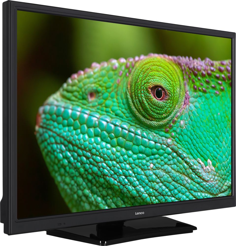 Lenco LED-2463BK (V2) - 24-Zoll Android-Smart-TV mit 12-V-Kfz-Adapter, schwarz