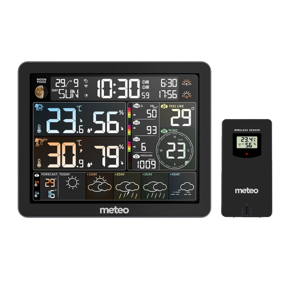 Mondphasen Sonnenzeiten und Wetterdaten der METEO SP400 WIFI