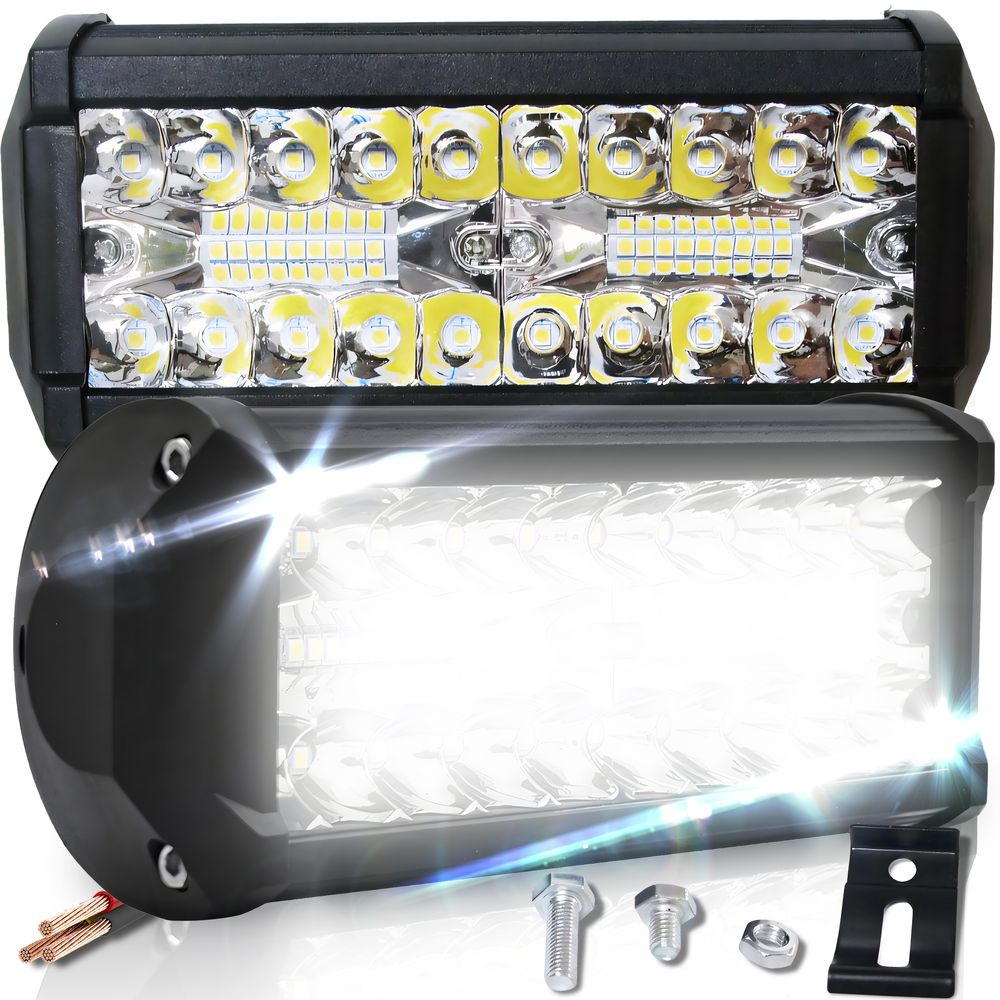 LED Arbeitsscheinwerfer 120W 8000 lm Traktor Scheinwerfer Strahler 12-24V Zusatzscheinwerfer IP68 Wasserdicht Rückfahrscheinwerfer für Auto SUV Retoo
