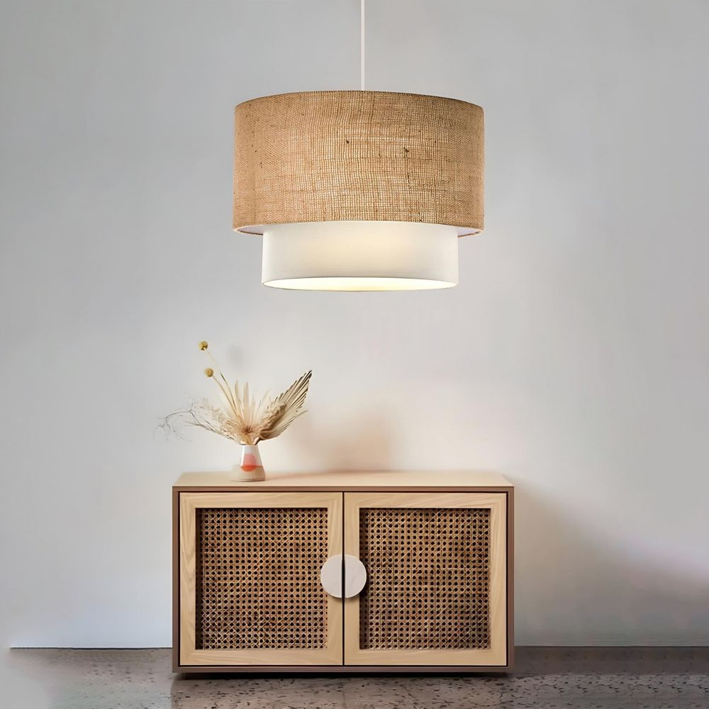 Opviq, AYD-2999v, Kronleuchter, Beige, Stoff, 30 x 30 x 70 cm