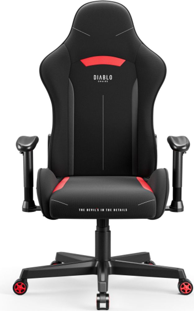 Diablo X-ST4RTER Gaming Stuhl Chair Bürostuhl Schreibtischstuhl PC Stuhl Ergonomisch Stoffbezug 2D Armlehnen Kippmechanismus