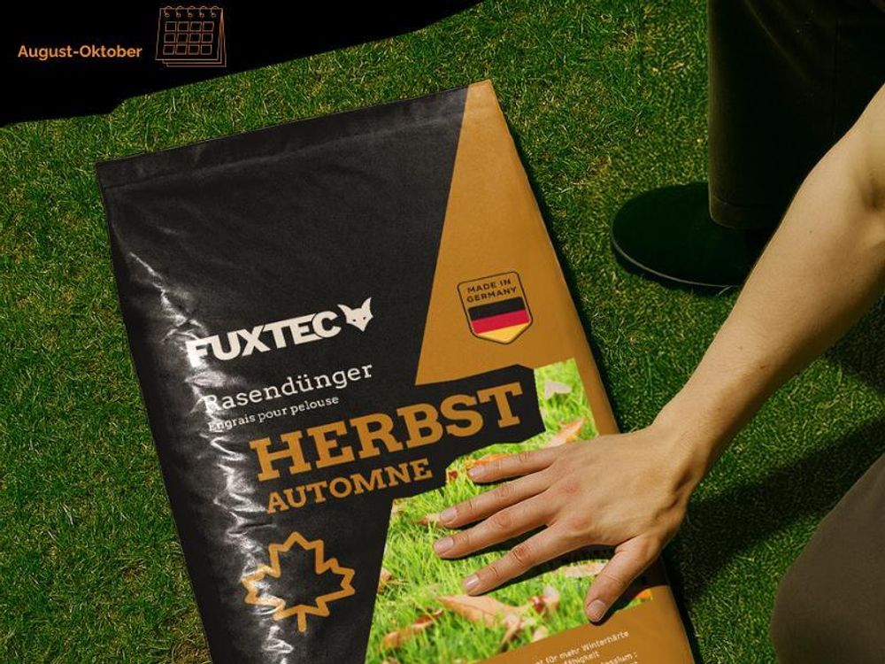 FUXTEC Herbstrasendünger FX-RDH5 | Kaliumdünger für ca. 250 m² | 5 kg Granulat für Herbstpflege | Frosthärte & widerstandsfähiger Rasen
