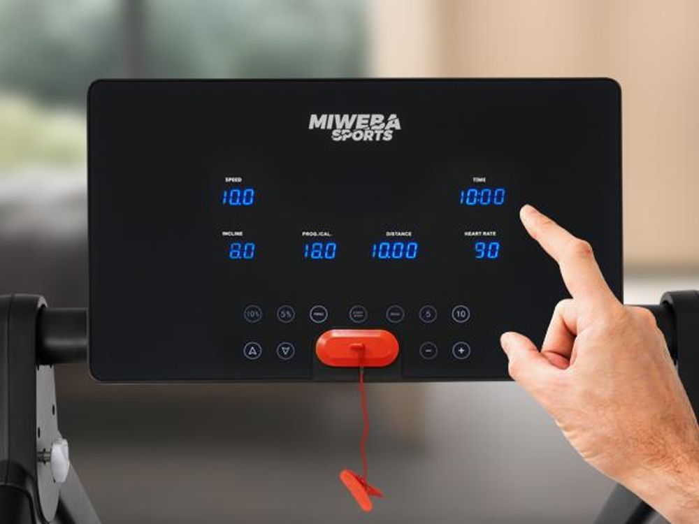 Miweba Sports Laufband Home Track HT3000 | Klappbar - breite Lauffläche - Touch Display - 12 Programme - App & Bluetooth - 15% Steigung - bis 16 km/h