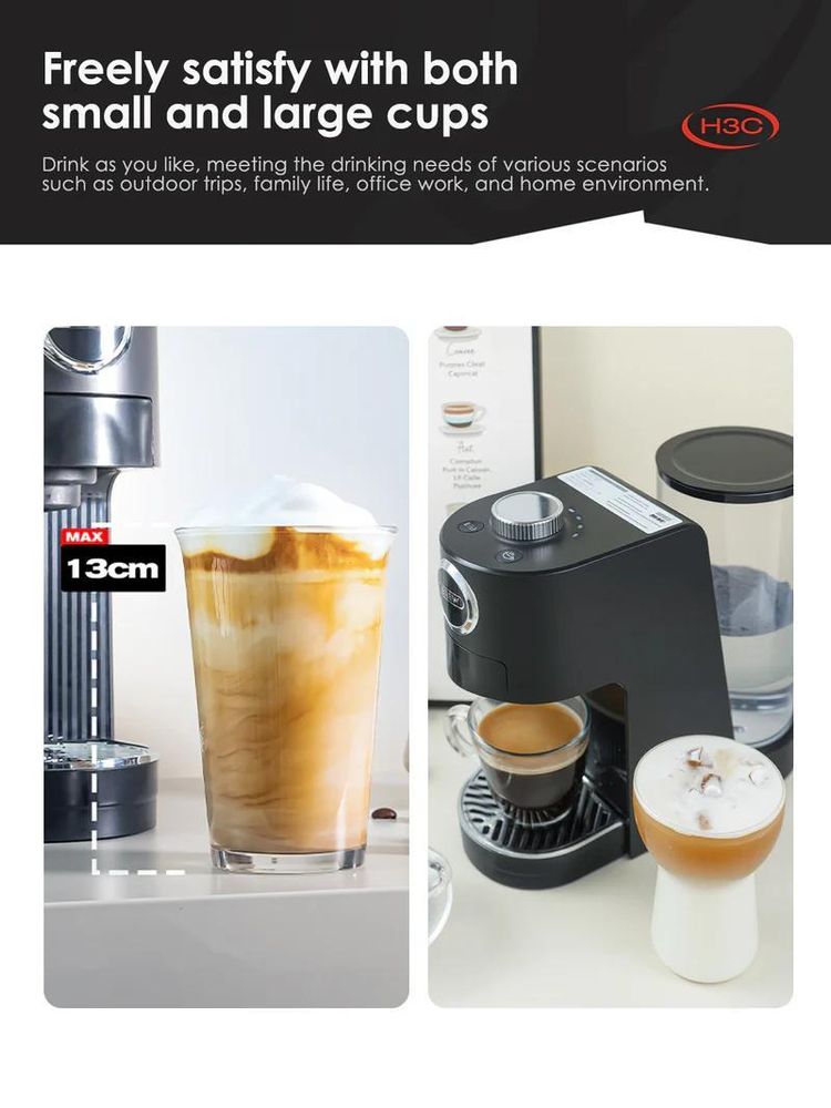 HiBREW H3C Kapsel-Kaffeemaschine 3in1, 20 bar, 1,4 L, Weiß