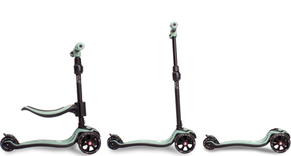 Kinder Roller Kinderscooter Dreiradscooter mit LED Räder 2-Rädern Hinterbremsen Höhenverstellbare bis 50kg belastbar Türkis