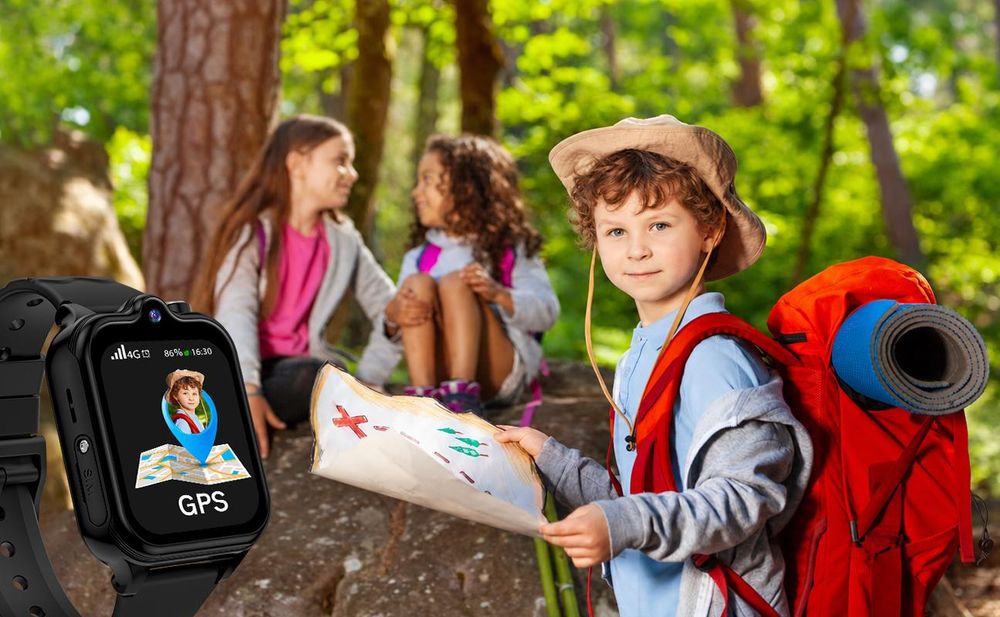 Ralio R5 Ultra Kinder Smartwatch 4G mit GPS und Telefonfunktion, 2+16 GB Kinderuhr, 900mAh Akku, IP68 und SOS Anti-Lost, Perfekte Geschenke für Kinder