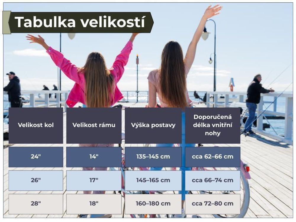 Dámsky mestský bicykel Goetze Mood 26" – 6 rýchlostí, oceľový rám 17", LED osvetlenie, košík