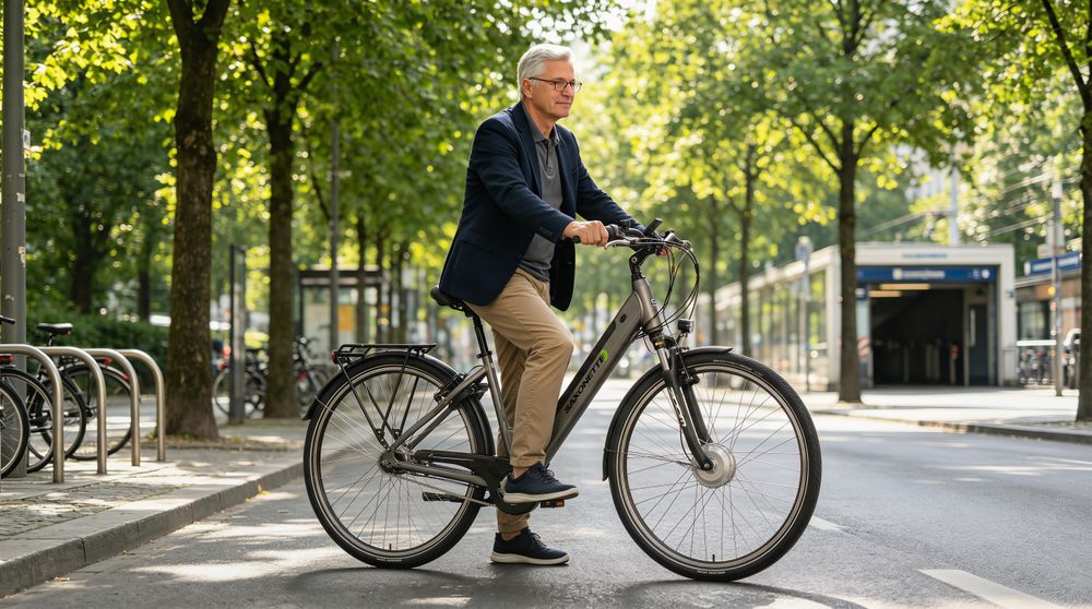 SAXONETTE Comfort Plus 4.0,Elektro  , ebike , 418 Wh Intube-Akku große Reichweite für den Alltag, E-Bike, Elektrofahrrad (Rahmenhöhe 50, silber matt)