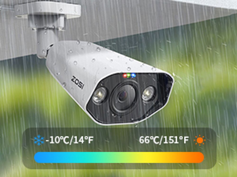 ZOSI 5MP Überwachungskamera Aussen Set, 8CH 4K 2TB HDD NVR und 4X 5MP PoE IP Outdoor Kamera, 2-Wege Audio, Personen- und Fahrzeugerkennung, Spotlight Alarm, C1825A