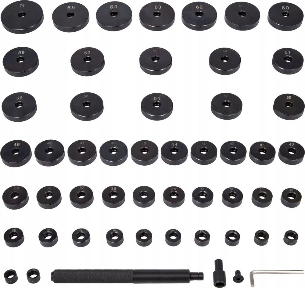 LUXTOM | Radlager Montagescheiben, 18–65 mm, 52TLG, für Lager Buchsen Simmerring, Lager Druckstücke Satz