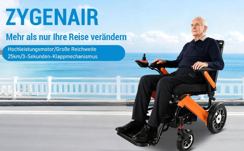 ZYGENAIR Elektrorollstuhl Orange - ZYGENAIR – mehr als nur Mobilität, neue Freiheit