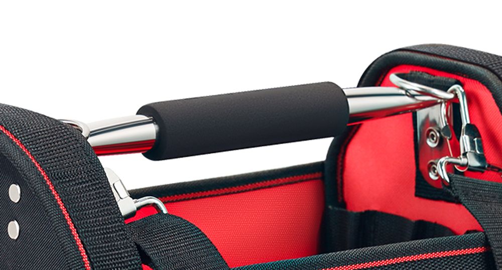 Wiltec Werkzeugtasche Größe XL 44x22x25 cm, Werkzeugbeutel mit verstellbarem Schultergurt und Tragegriff, Innen- und Außenfächer, Aufbewahrungstasche