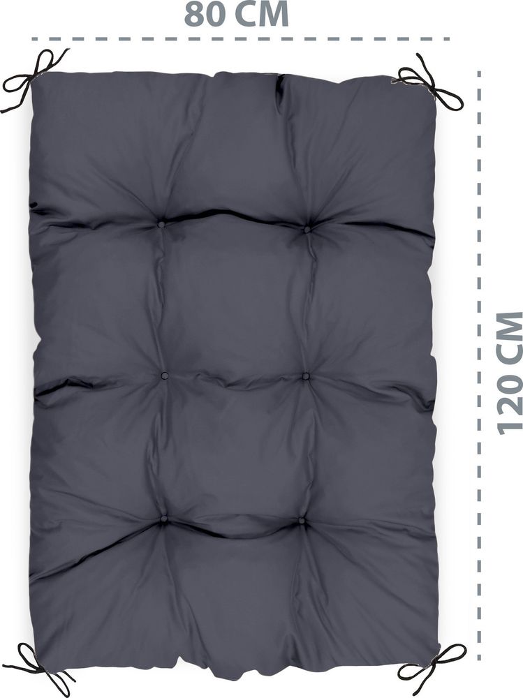 Palettenkissen Outdoor Kissen Sitzkissen 80x120 cm - Auflagen für Paletten Europaletten Palettensofa und Palettenmöbel Palettenpolster