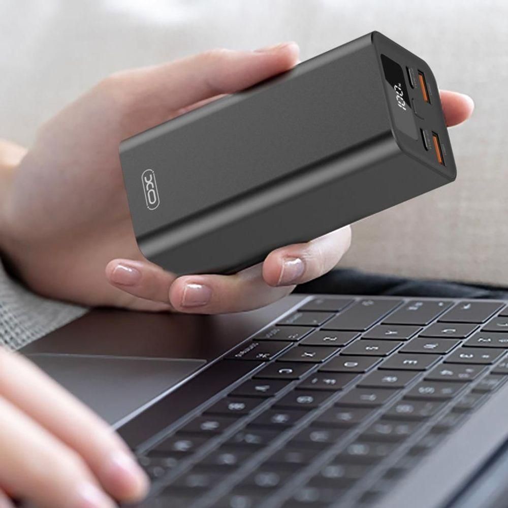 Batterie externe XO PB97 20000mAh 65W PD QC pour ordinateur portable Noir