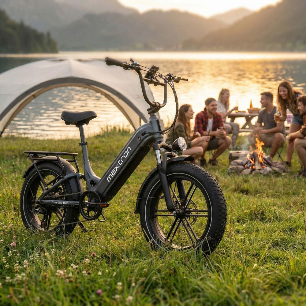 Maxtron Camel E-Fatbike 20 Zoll, 48V 250W Bafang Motor 60Nm, 864Wh Großer Akku, Hydraulische Scheibenbremsen, StVZO-konform, Elektrofahrrad für Damen