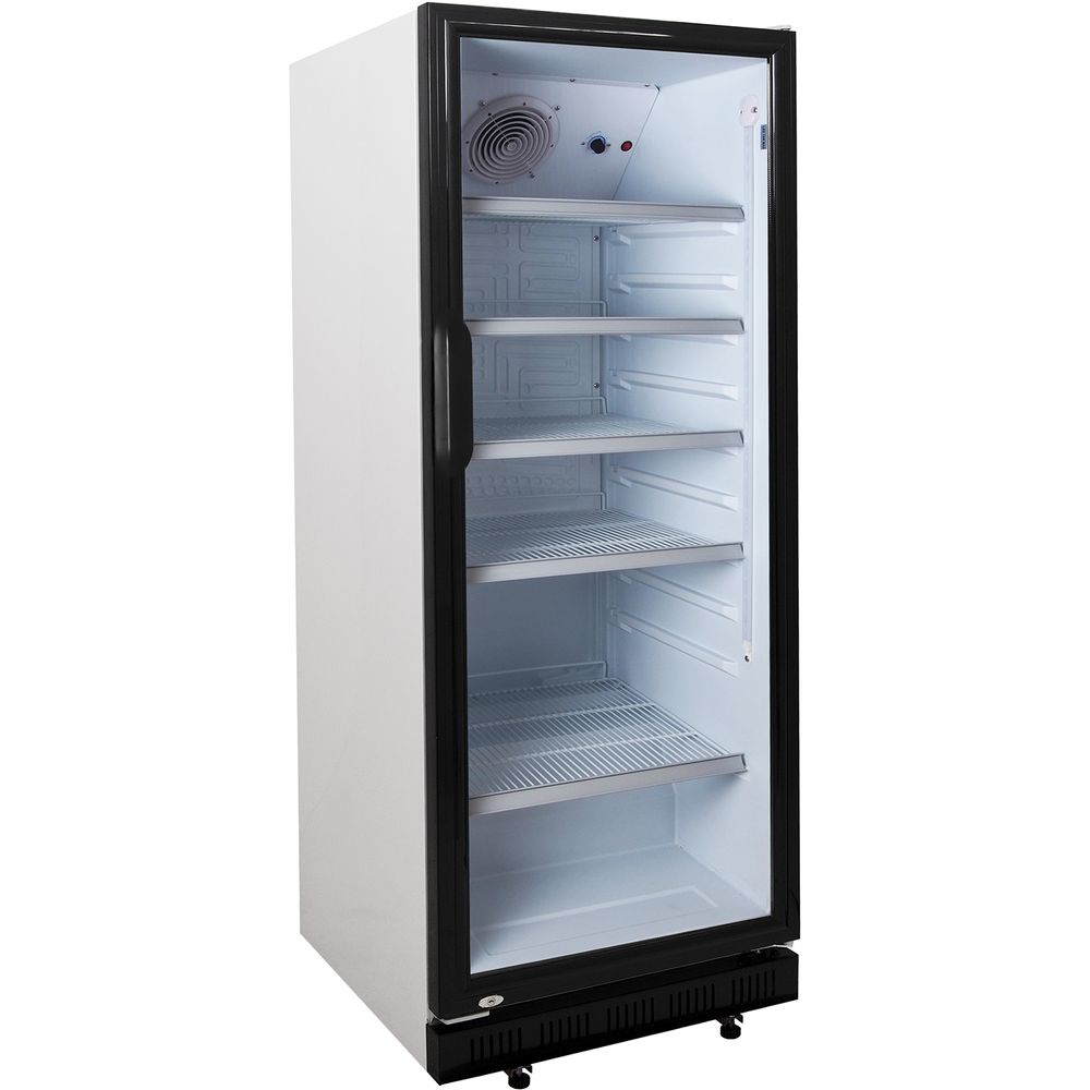 ZORRO Getränkekühlschrank ZK 310 | Weiß/Schwarz | 310 Liter | Glastür