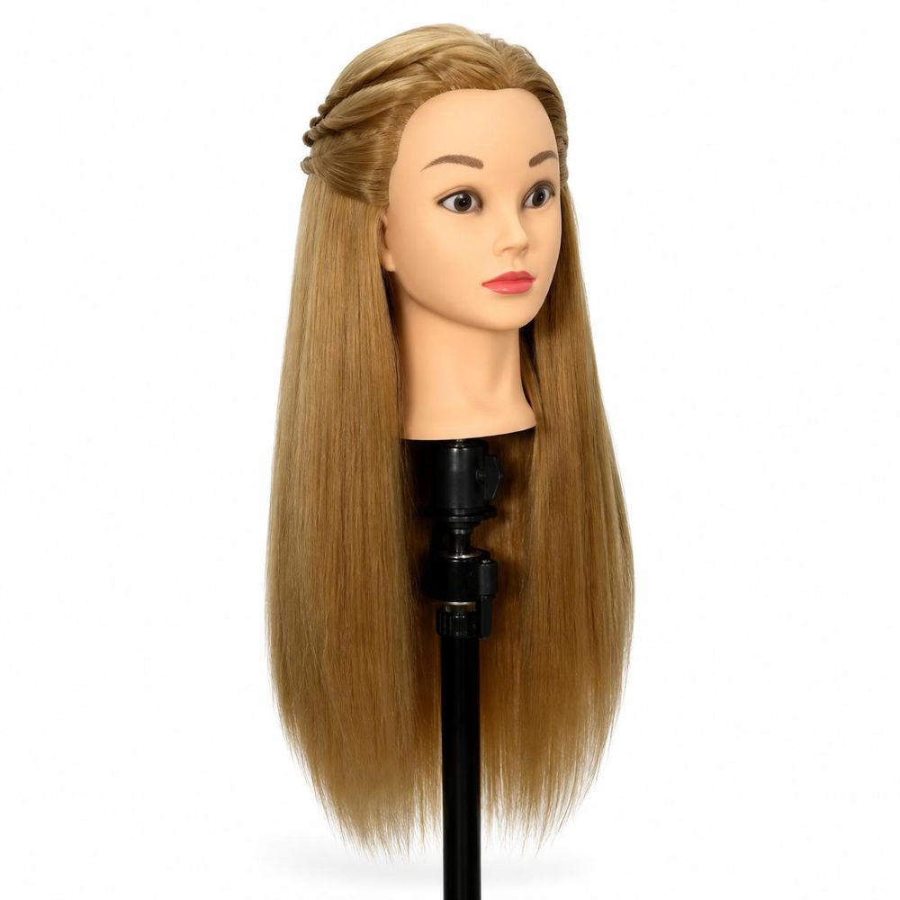 Tête d'apprentissage coiffure 70 cm Iza - Cheveux thermorésistants + Trépied