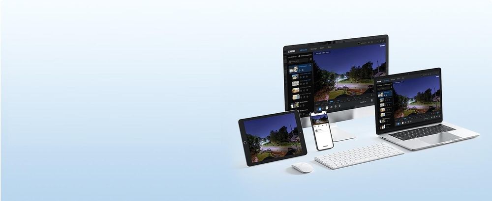 ZOSI 2MP Kabelgebunden Überwachungskamera Set mit Audio, 8CH 500GB DVR und 4X PTZ TVI Aussenkameras, Personen- und Fahrzeugerkennung
