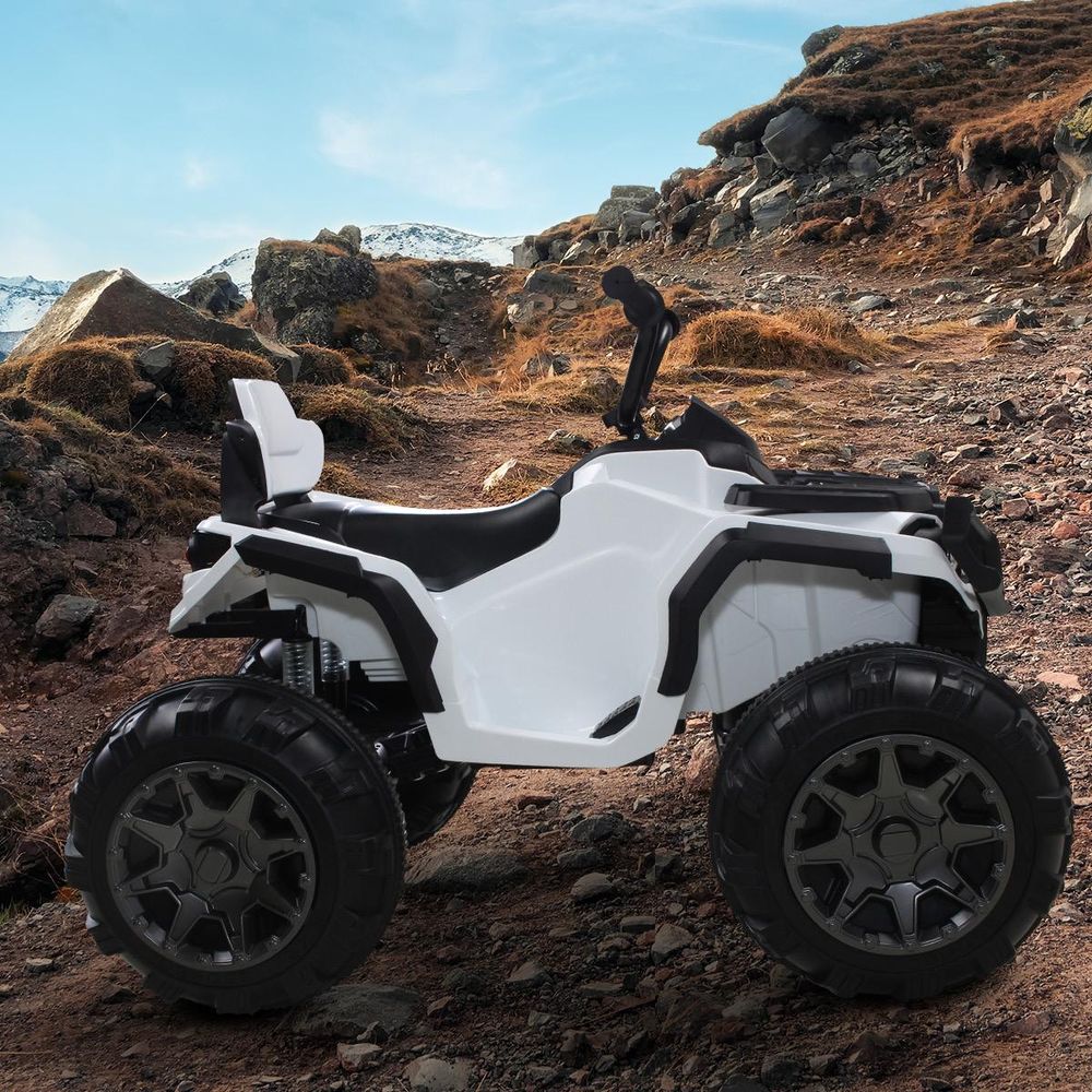 Actionbikes Motors Kinderquad Bumper | Mini Offroad Quad - Pocket Quad - Kinder Elektro Auto - Pitbike - 12V 7Ah - 2x35 Watt - Fernbedienung (Weiß)