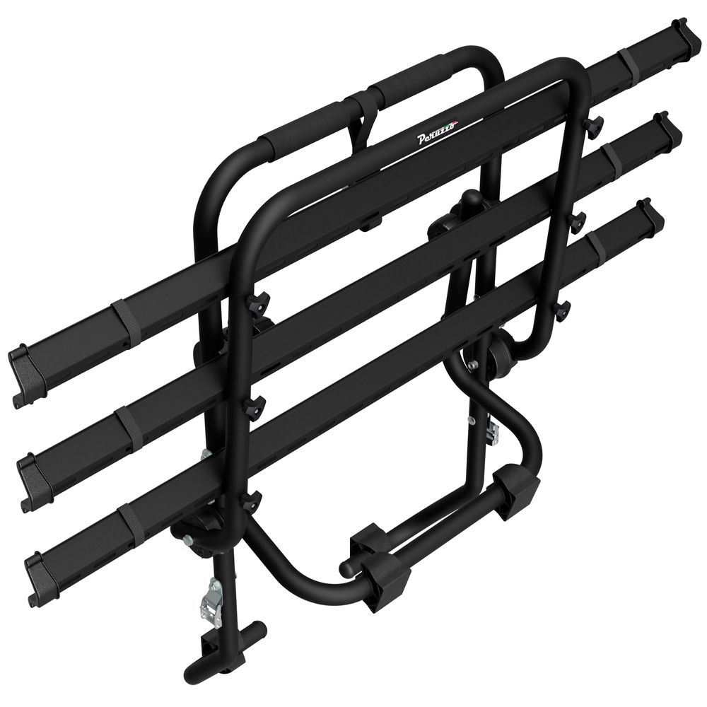 Padova 3 Stahl - Heckklappen-Fahrradträger Für 3 Fahrräder (Schwarz)