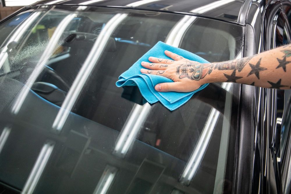 Meguiar's® Perfect Clarity Glass Towel, Glasreinigungstuch 40 cm x 40 cm Blau