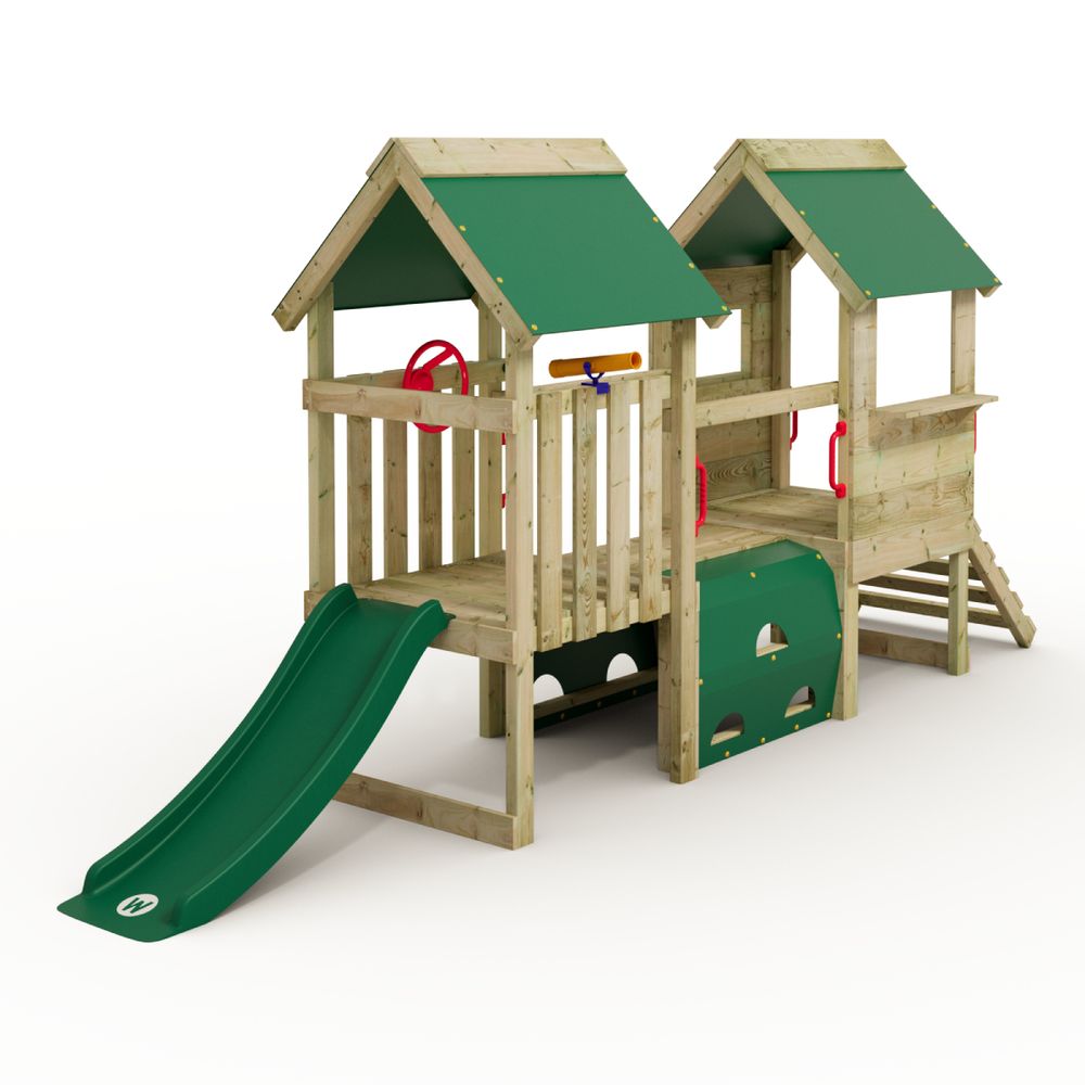 Klettergerüst für Kleinkinder Wickey My First Playground 2 mit Spieltunnel in Grün