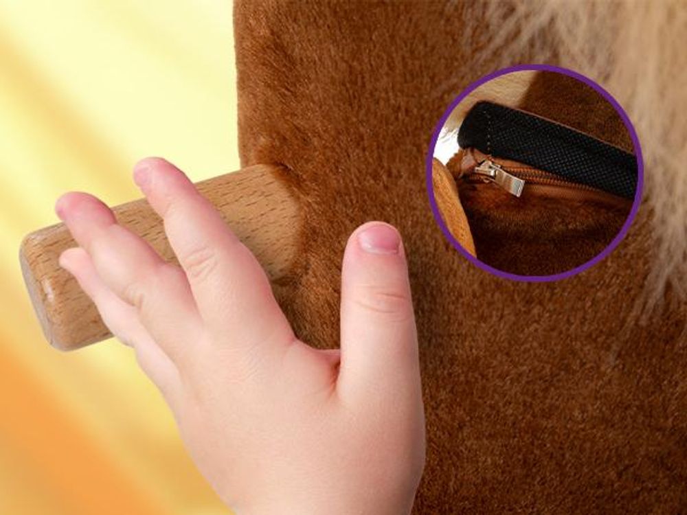 Miweba Pony Amadeus | Spiel Pferd für Kinder - Schaukelpferd - Stehpferd zum draufsitzen - Reitpferd - Indoor & Outdoor - Rücklaufbremse - 3-5 Jahre