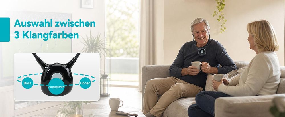 Retekess TA008 TV Kopfhörer, In-Ear mit Hörunterstützung, 2,4 GHz niedrige Latenz, unabhängige Lautstärkeregelung für LR, Funkkopfhörer für Senioren