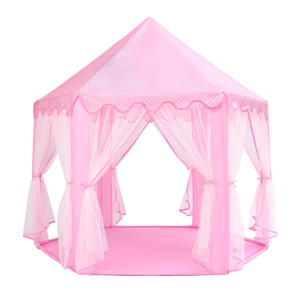 Kinderspielzelt, Spielhaus, Prinzessin Schloss mit Fenster, Indoor Outdoor, Baumwolle, für Mädchen und Jungen ab 3 Jahren, Geschenk, 140 cm Retoo