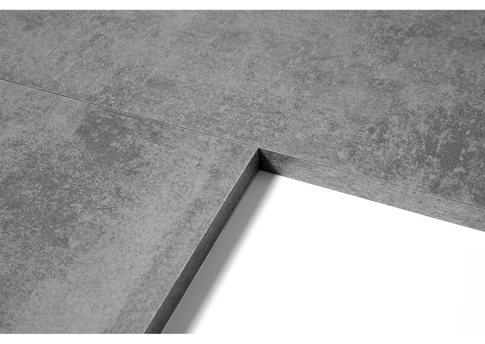 Laird I – Couchtisch mit moderner Beton-Optik und gekreuzten Holzwangen