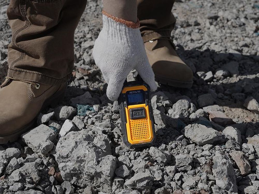 Retevis RB648 Heavy Duty Walkie Talkies, IP67 vodotěsná vysílačka, Dual PTT, 2000mAh Type C Charge, nouzová vysílačka pro dospělé na staveniště (2 ks)
