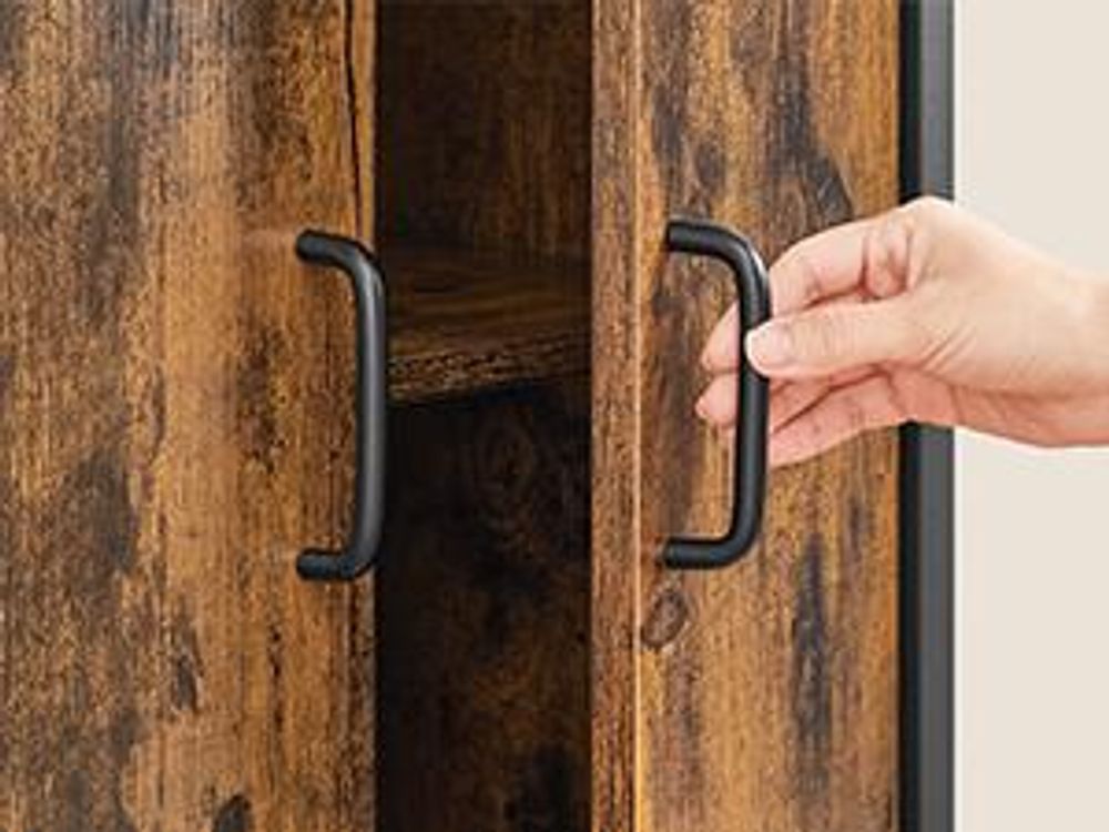 VASAGLE Highboard Küchenschrank, verstellbare Regalebene, 2 offenen Fächern