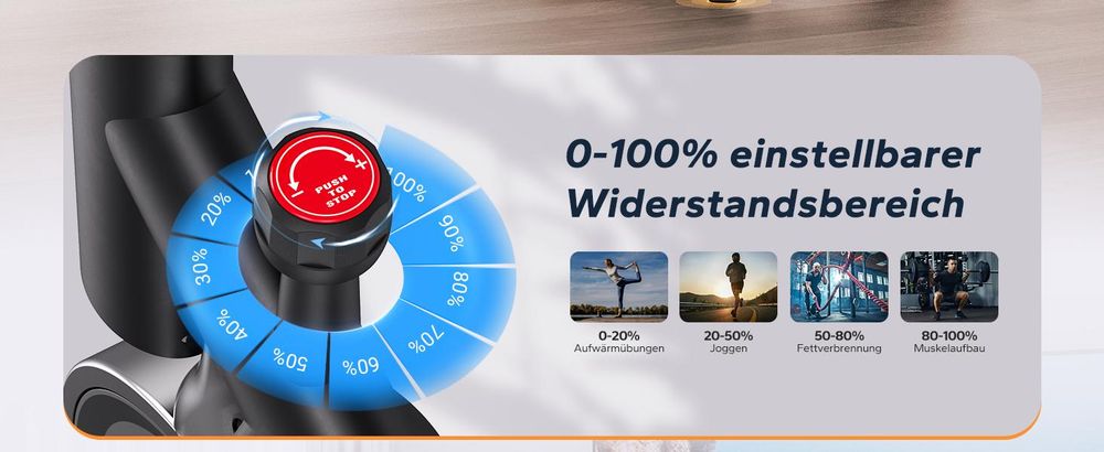 Heimtrainer Fahrrad mit magnetischem Widerstand – leiser Ergometer mit LCD, App, Tablet-Halter, Hantelrack, verstellbarem Sitz, bis 136 kg
