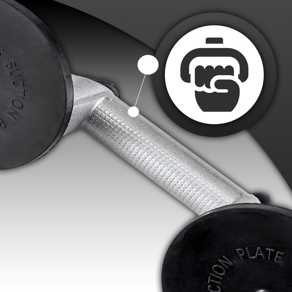 Saugheber Glassauger Vakuumheber Alu – 100 kg Tragkraft, ergonomischer Griff, für Transport von Glas, Fliesen & Platten, rutschfest & sicher Retoo