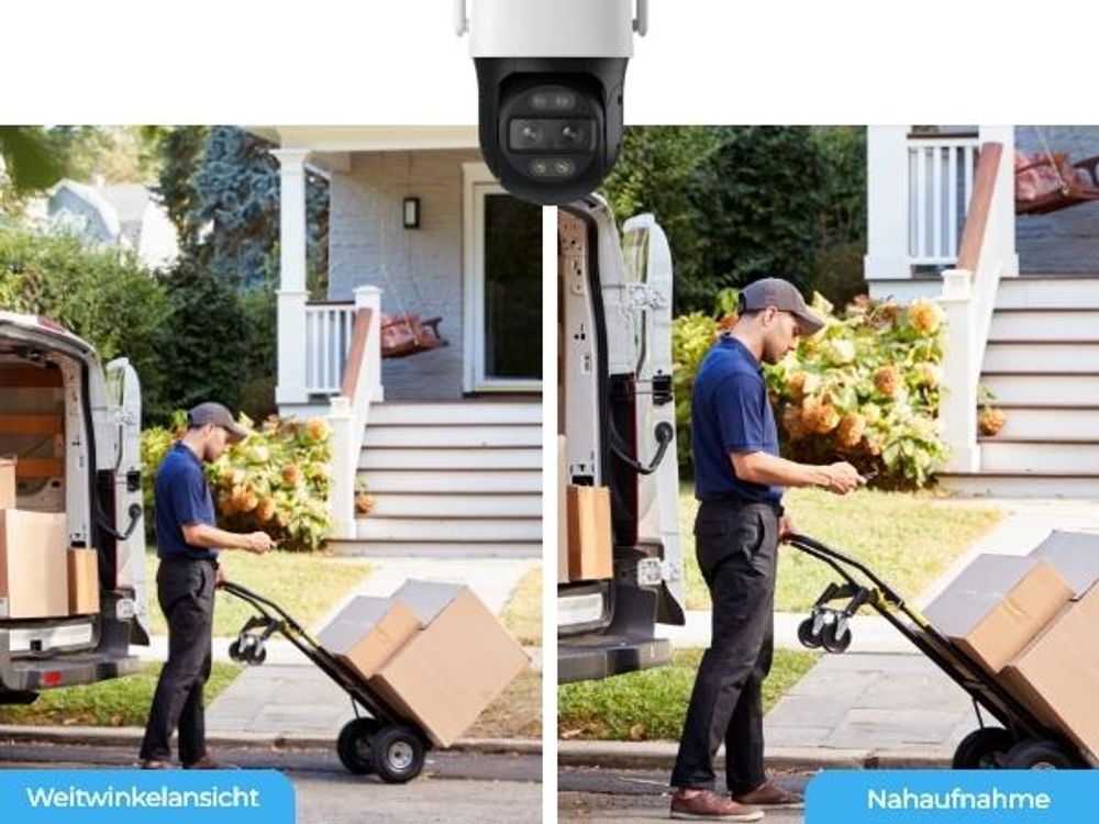 Reolink Trackmix WiFi, 4K 8MP Dual-Objektiv Outdoor Überwachung, 2,4/5 GHz Dual-Band Wi-Fi 6, Auto-Zoom Tracking, Pan&Tilt, 6X Zoom, Nachtsicht, Grau